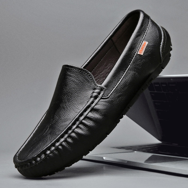 British Style Leather Slip-On Loafers