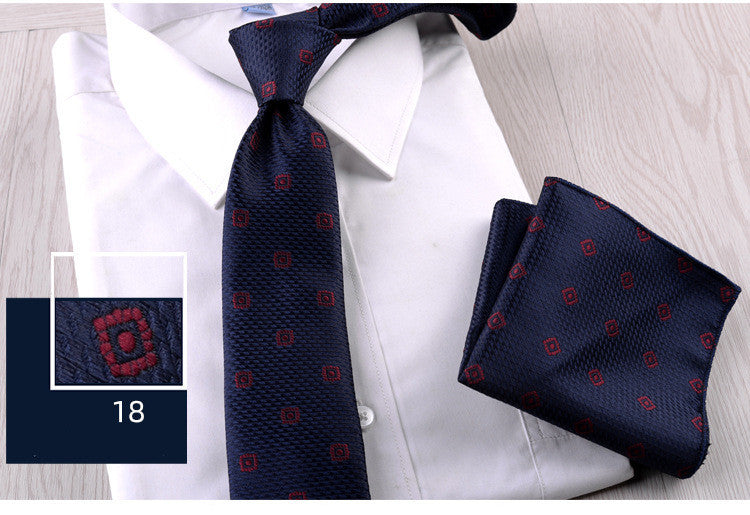 Business Formal Wear Tie and Pocket Square Set
