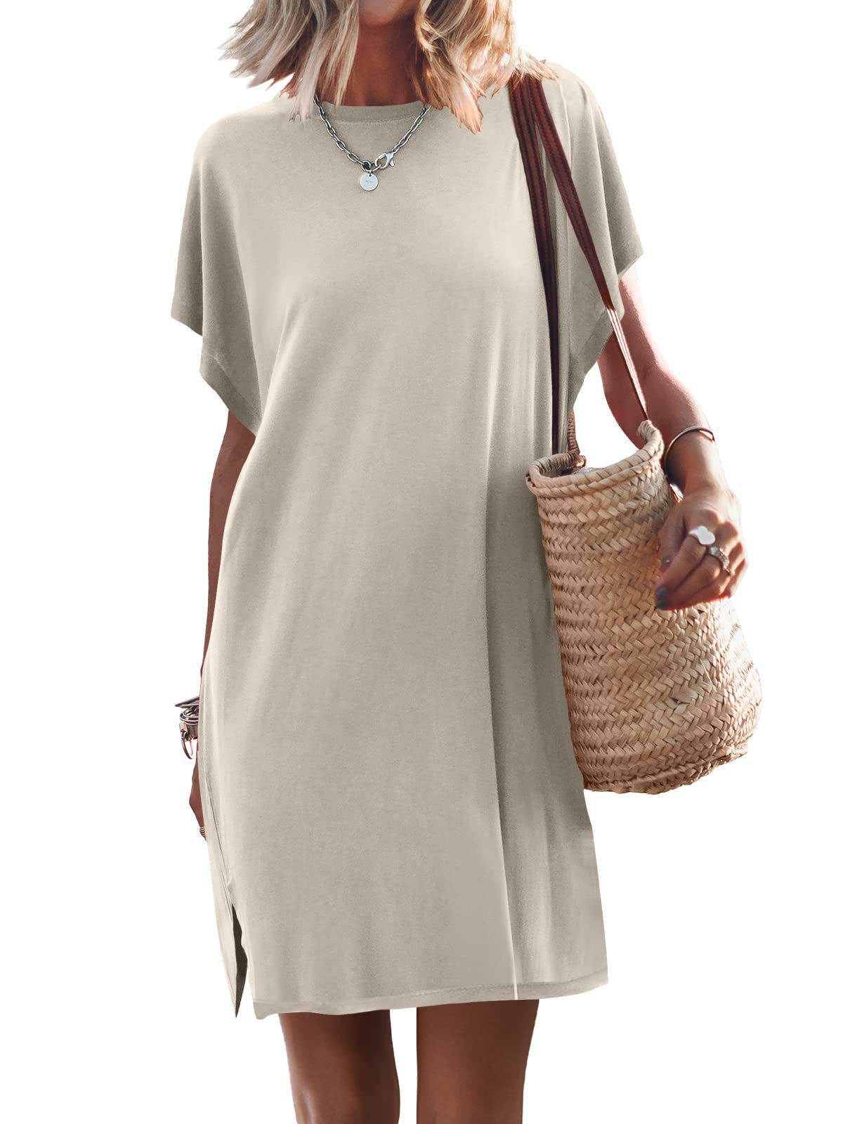 Batwing Sleeve Casual Dress