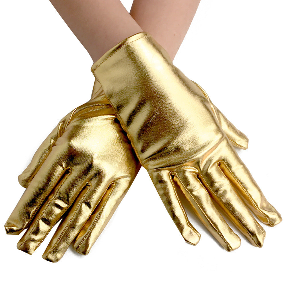 Women’s Short Punk Leather Gloves