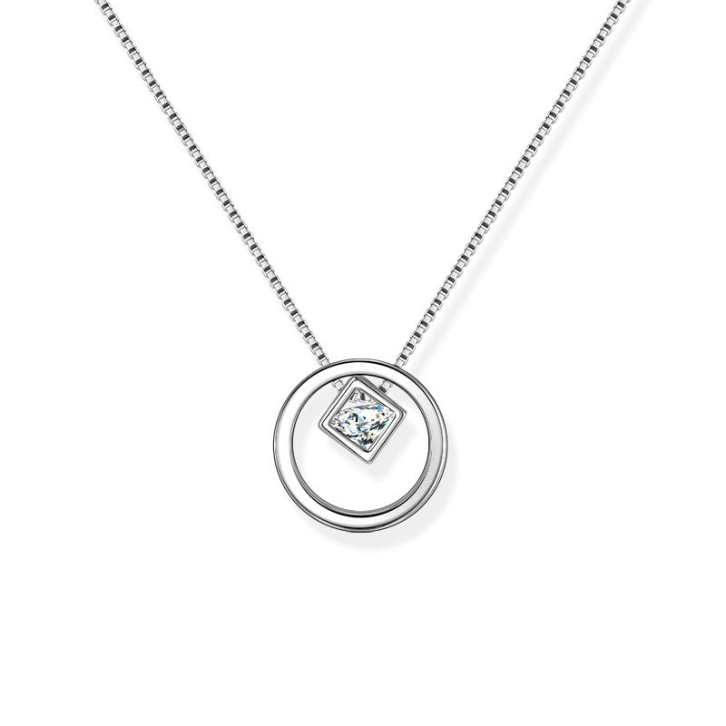 S925 Silver Rubik’s Cube Necklace