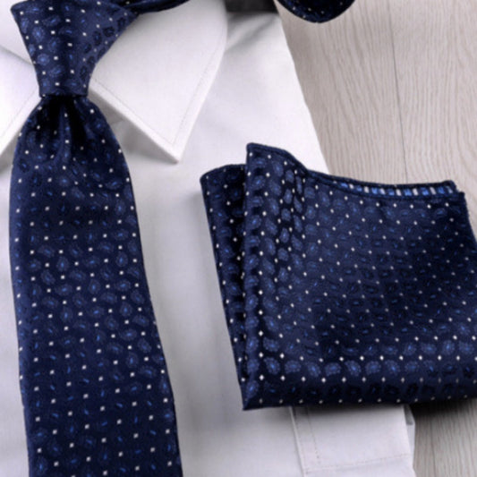 Business Formal Wear Tie and Pocket Square Set