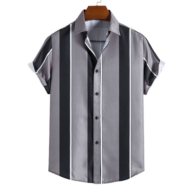 Men's Striped Short Sleeve Shirt