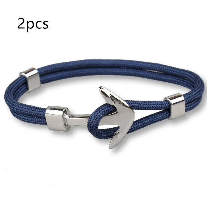 Black Pirate Anchor Hand Strap Bracelet – Gift