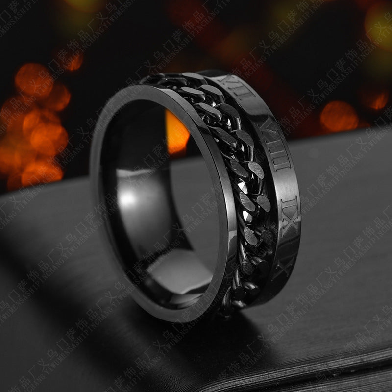 Roman Titanium Steel Ring