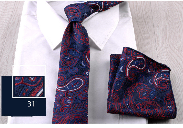 Business Formal Wear Tie and Pocket Square Set