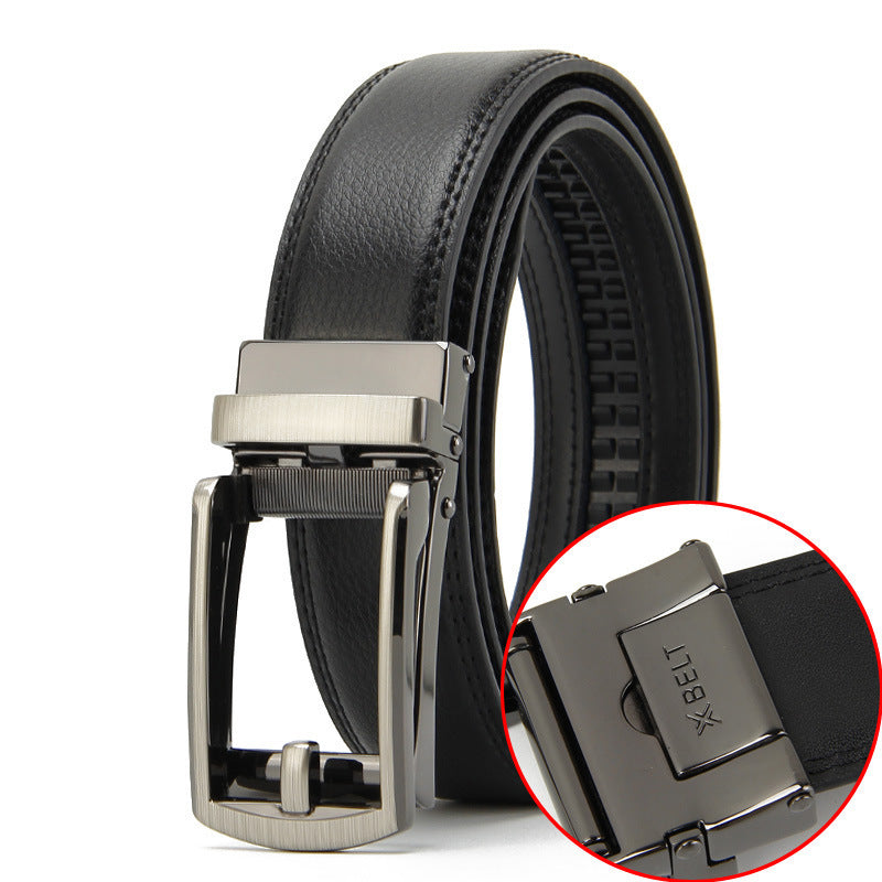 Two-layer Cowhide Automatic Buckle Men's Belt