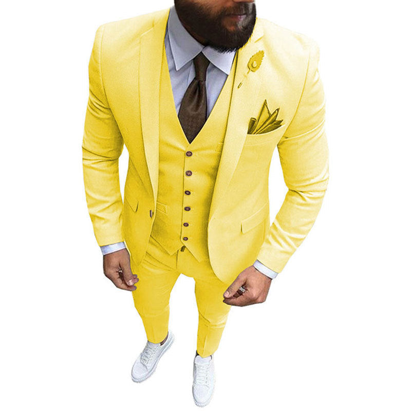 Men's Three-piece Vest Suit