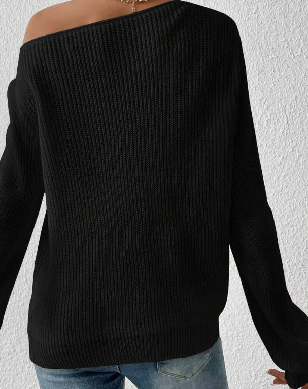 Asymmetrical Shoulder Sweater