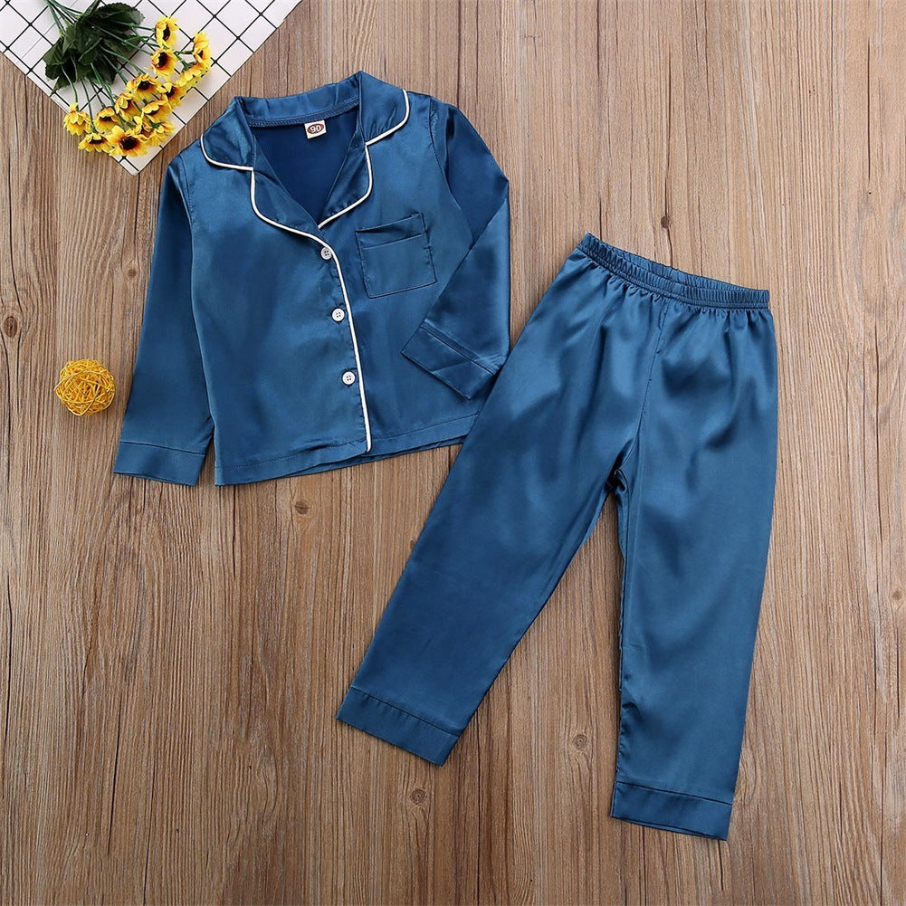 Kids Pure Color Bathrobe Set