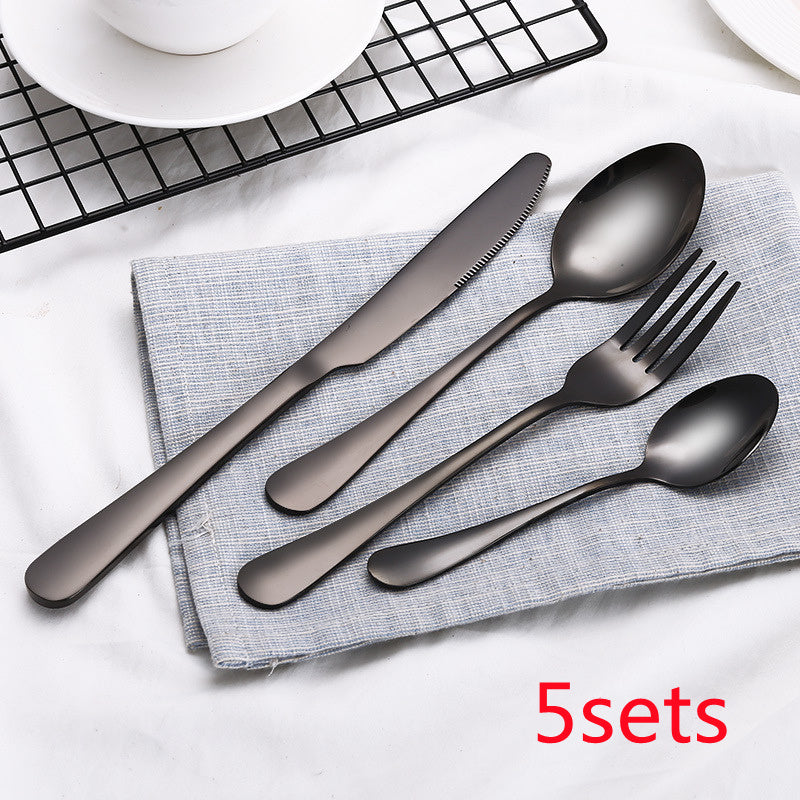 Luxury Black Gold Cutlery Set