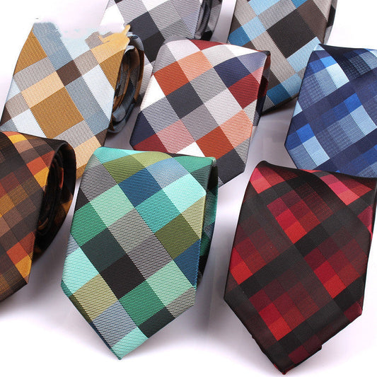 Plaid Ultra-Narrow 7cm Tie Men's Accessories