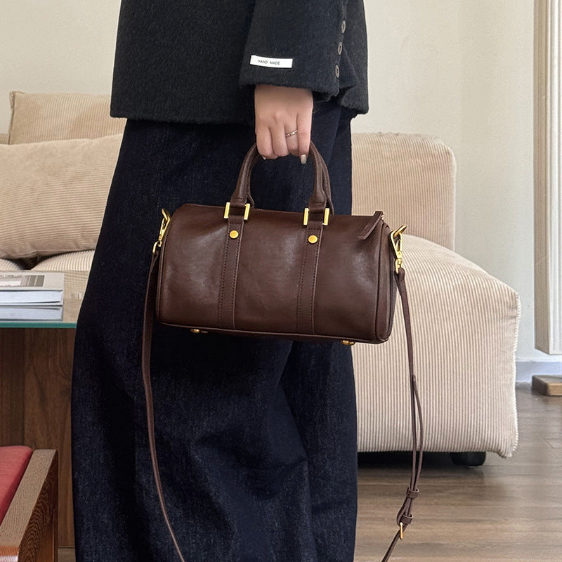 Retro Cowhide Crossbody Bag