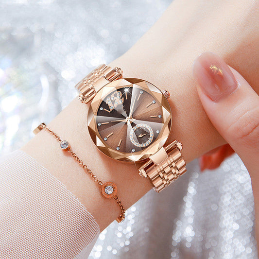 Women’s Fashion Diamond Gradient Glass Watch