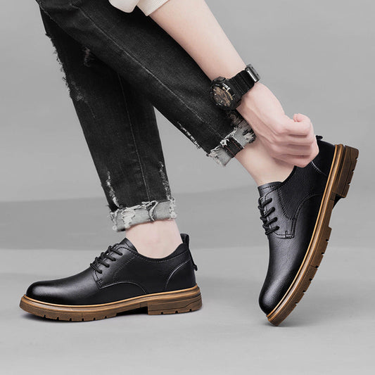 Cowhide Business Platform Men's Shoes