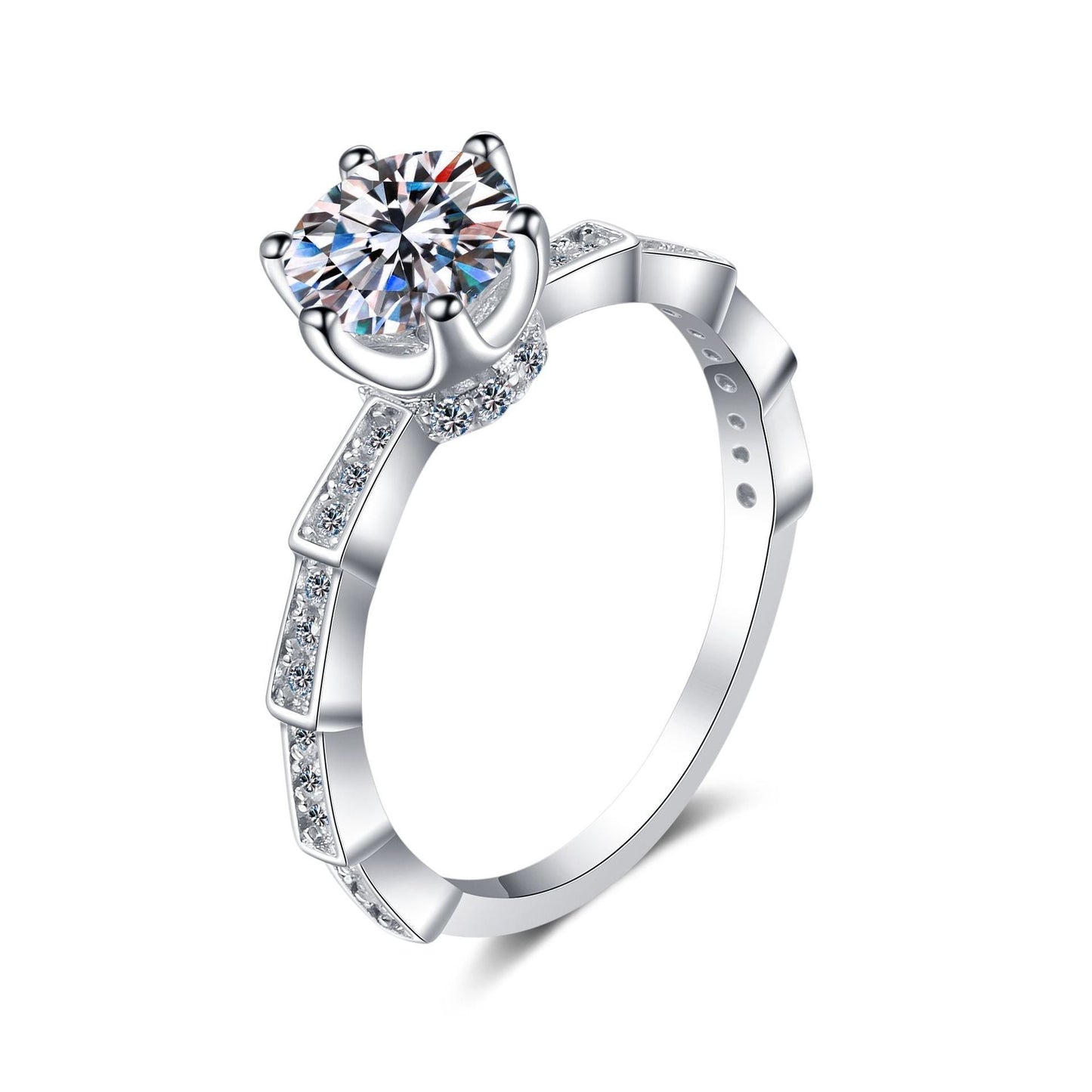 S925 Silver Moissanite Ring