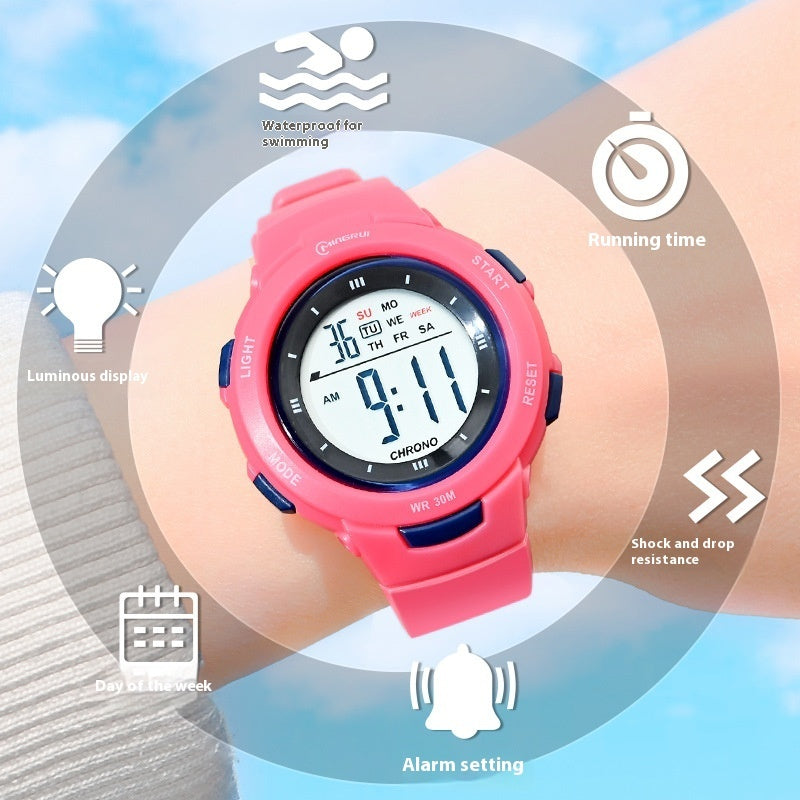 Fashion Luminous Waterproof PU Strap Watch