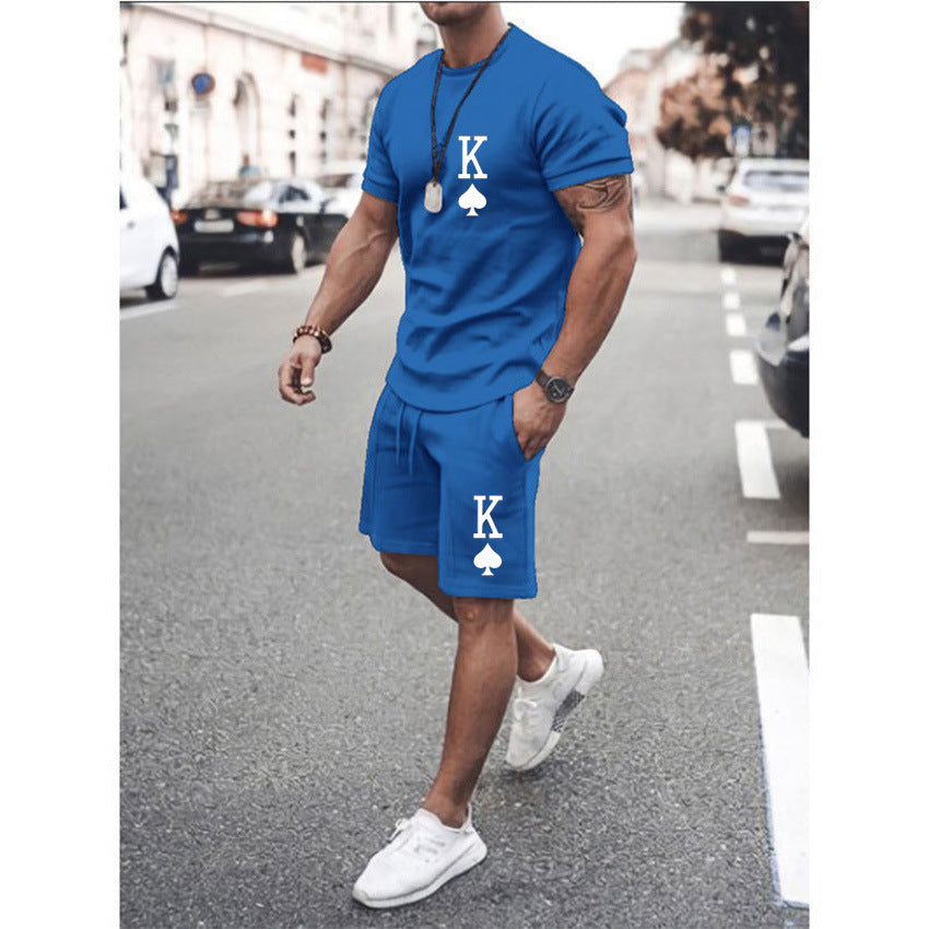 Men's Loose Solid Color Trend Suit