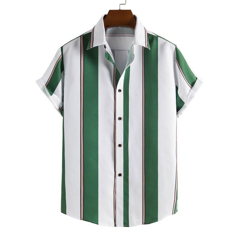 Men's Striped Short Sleeve Shirt