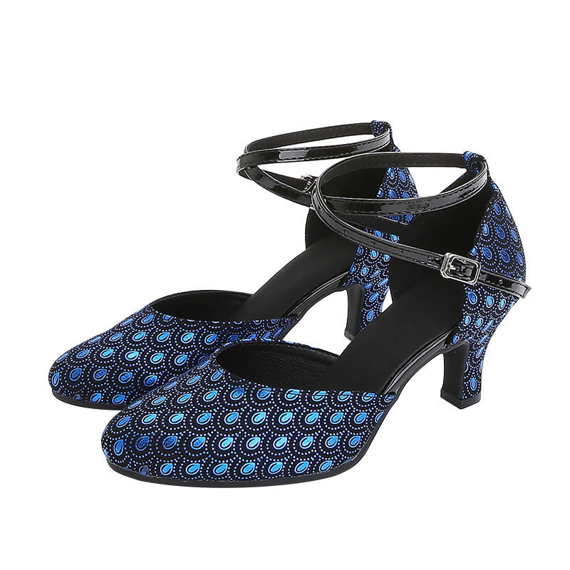 Peacock Pattern Stiletto High Heels