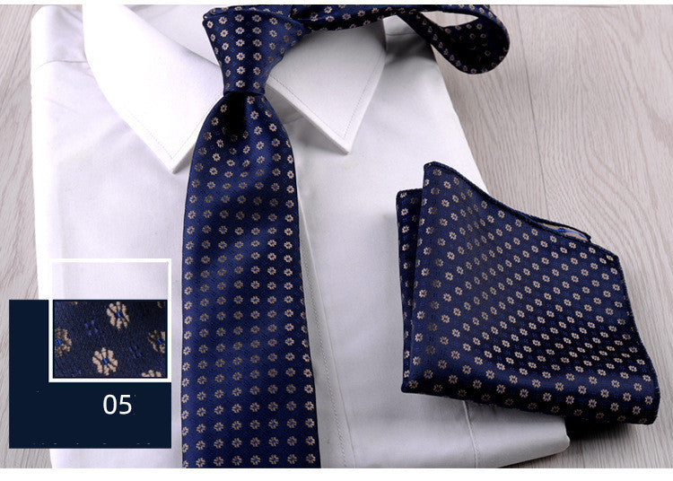 Business Formal Wear Tie and Pocket Square Set