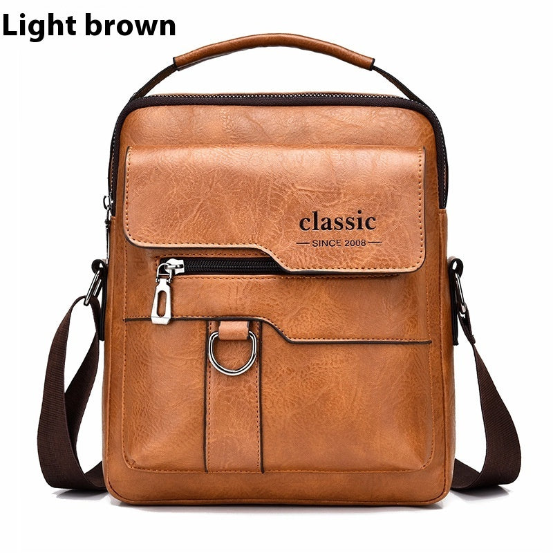 Men’s Retro PU Leather Messenger Bag
