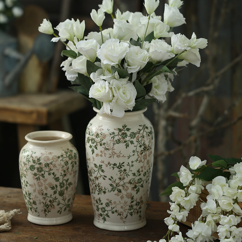 Retro Green Ceramic Vase