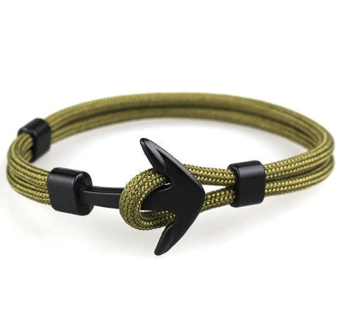 Black Pirate Anchor Hand Strap Bracelet – Gift
