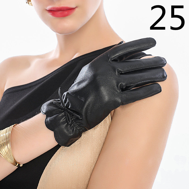 Men's Winter Riding Thick Velvet Windproof Leather Gloves