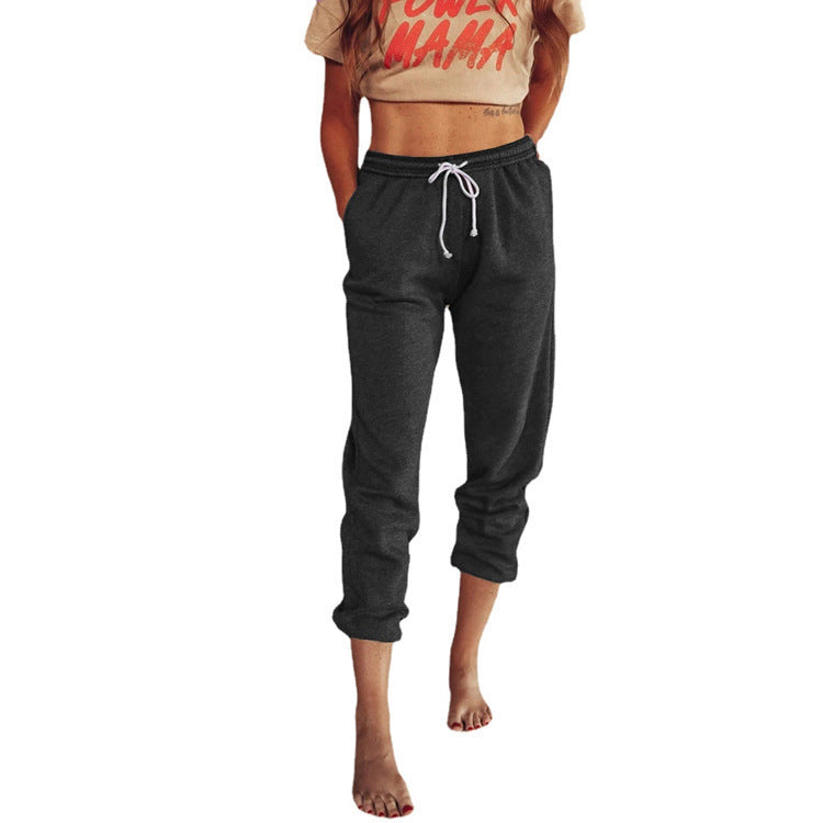 Women's Loose High Waist Cropped Leggings