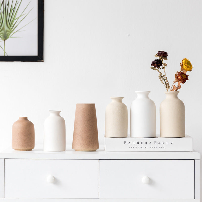 Retro Frosted Ceramic Vase