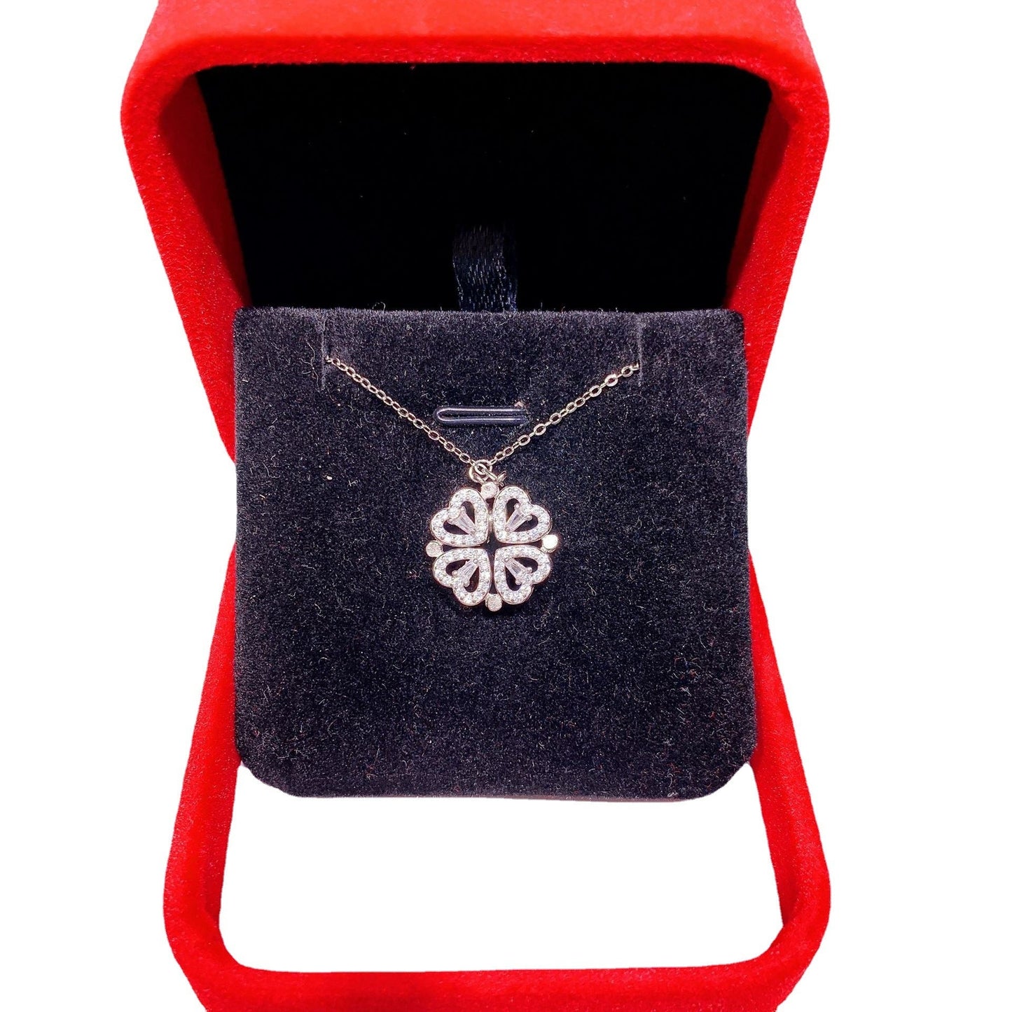 S925 Silver Four-Leaf Clover Necklace