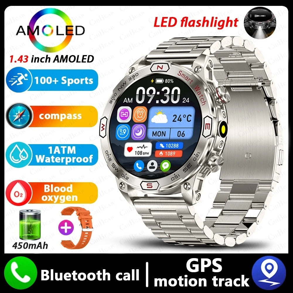 HD AMOLED Bluetooth Smartwatch