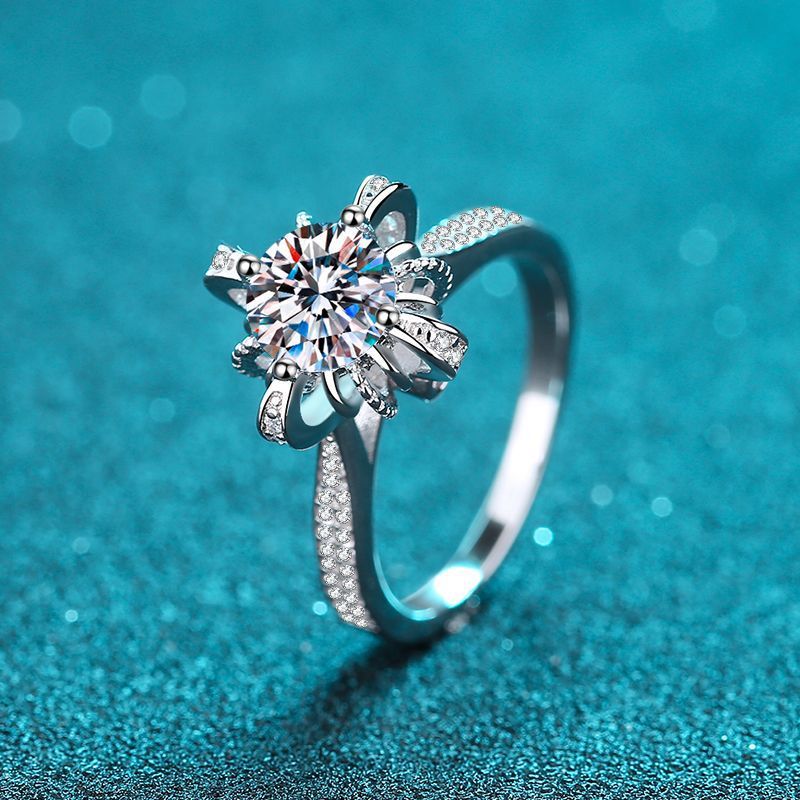 S925 Silver Moissanite Ring