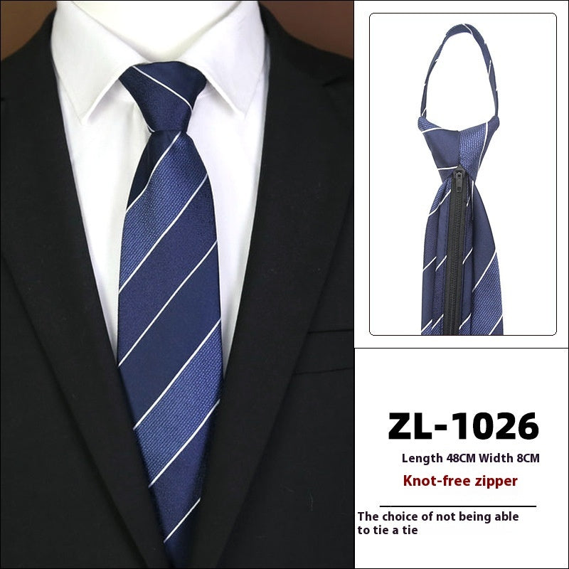 Men's Business Zipper Tie