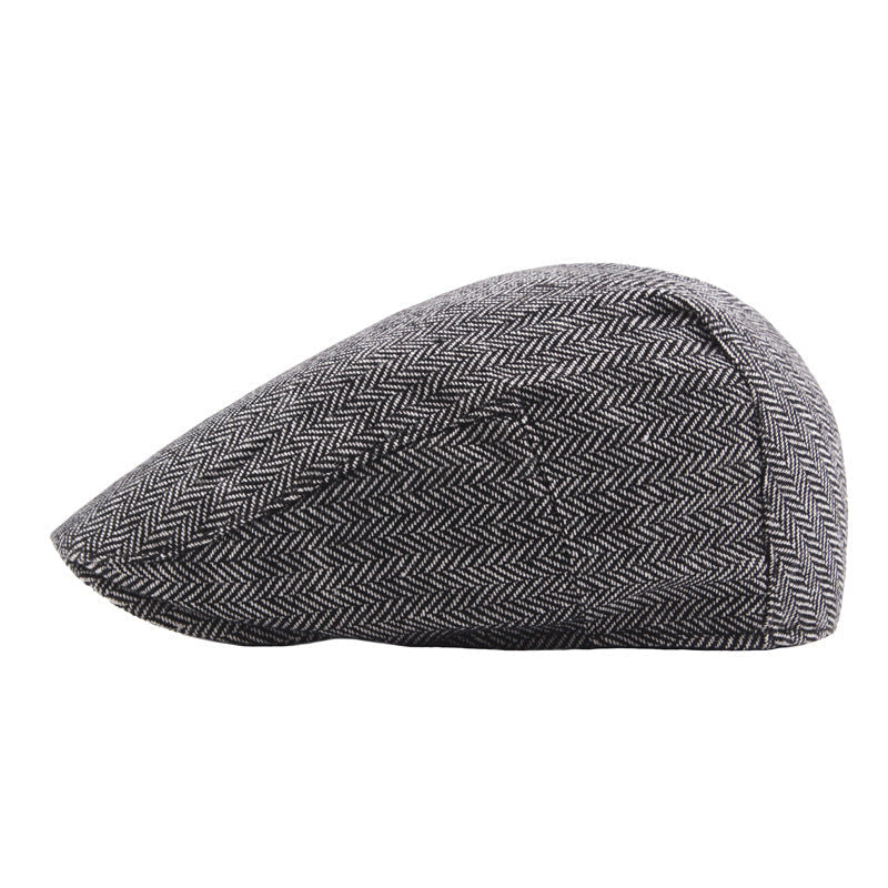 Winter Tweed Newsboy Cap Men Retro Beret
