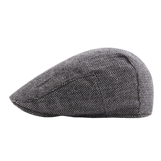Winter Tweed Newsboy Cap Men Retro Beret