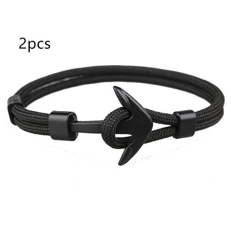 Black Pirate Anchor Hand Strap Bracelet – Gift
