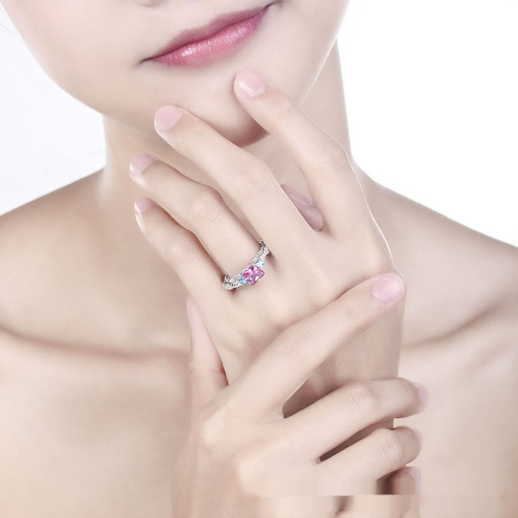 925 Silver Diamond White Ring