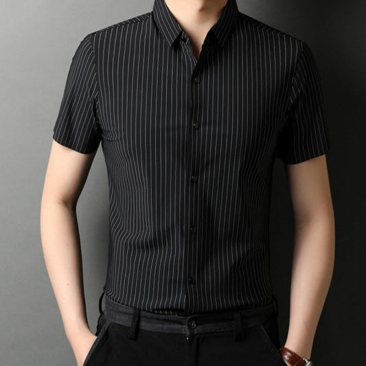 Lapel Business Shirt Short Sleeve