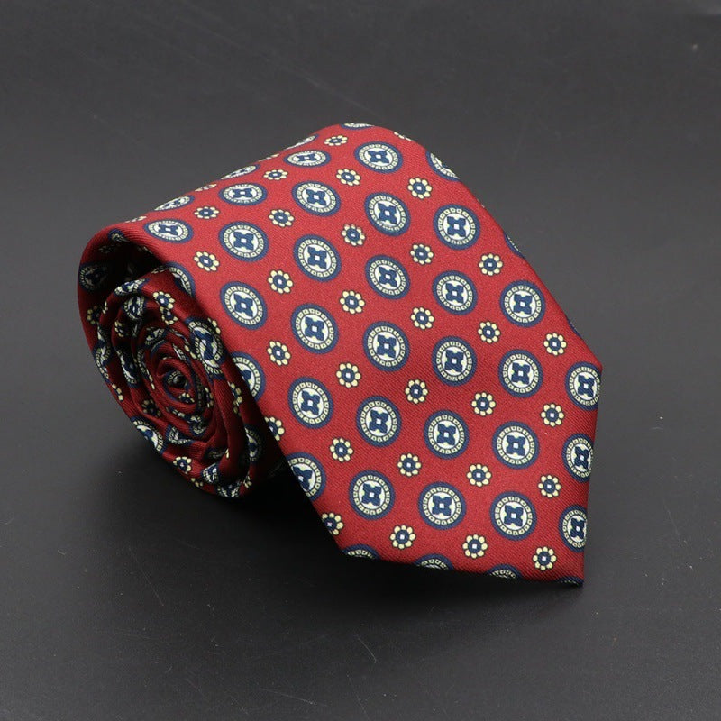 Super Soft Bohemian Silk Tie Men’s Fashion 75mm Necktie