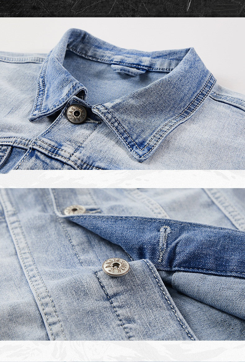 Men's Slim Denim Two-piece Suit