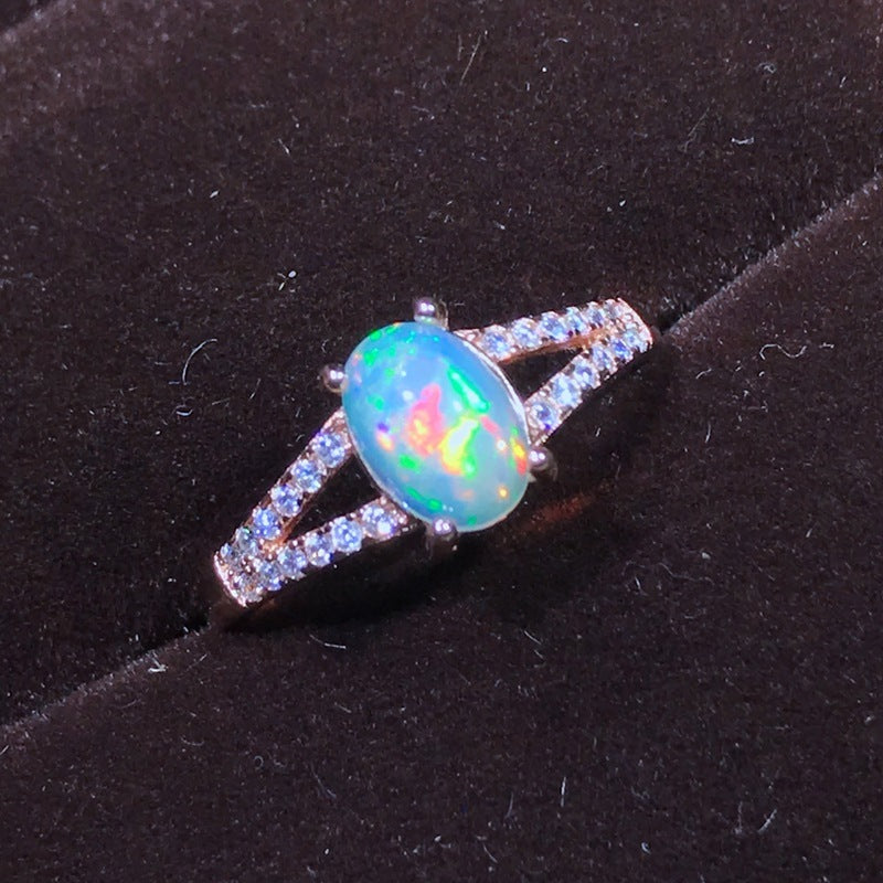 S925 Ladies Fashion Opal Ring