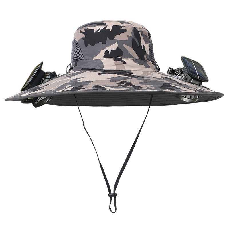 Twin Fan Solar Rechargeable Sunshade Hat