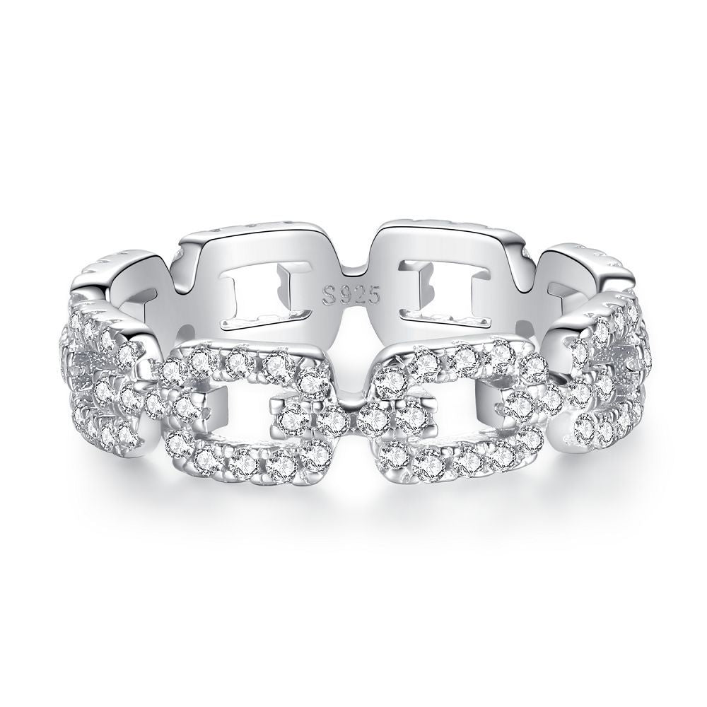 S925 Silver Diamond Ring