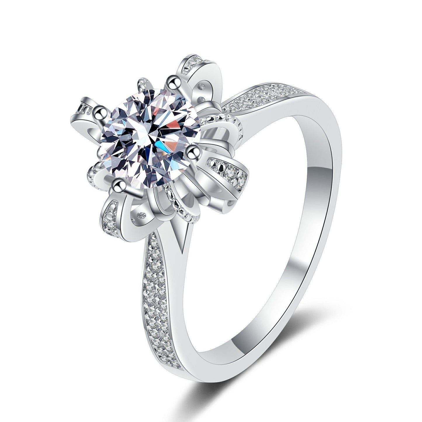 S925 Silver Moissanite Ring