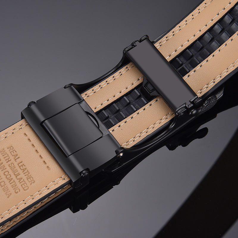 Men’s Two-layer Cowhide Click Belt