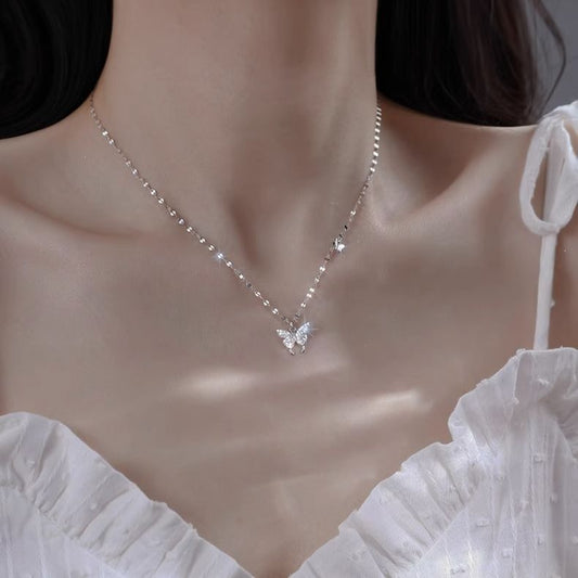 S925 Silver Butterfly Necklace – Elegant & Minimalist
