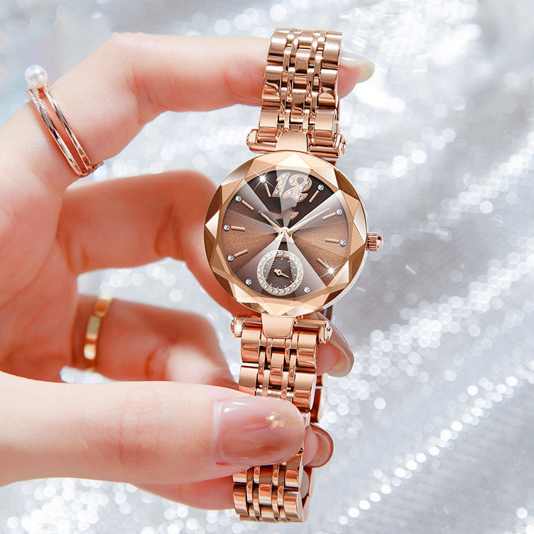 Women’s Fashion Diamond Gradient Glass Watch