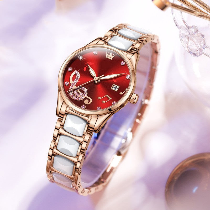 Diamond Inlaid Women's Quartz Watch